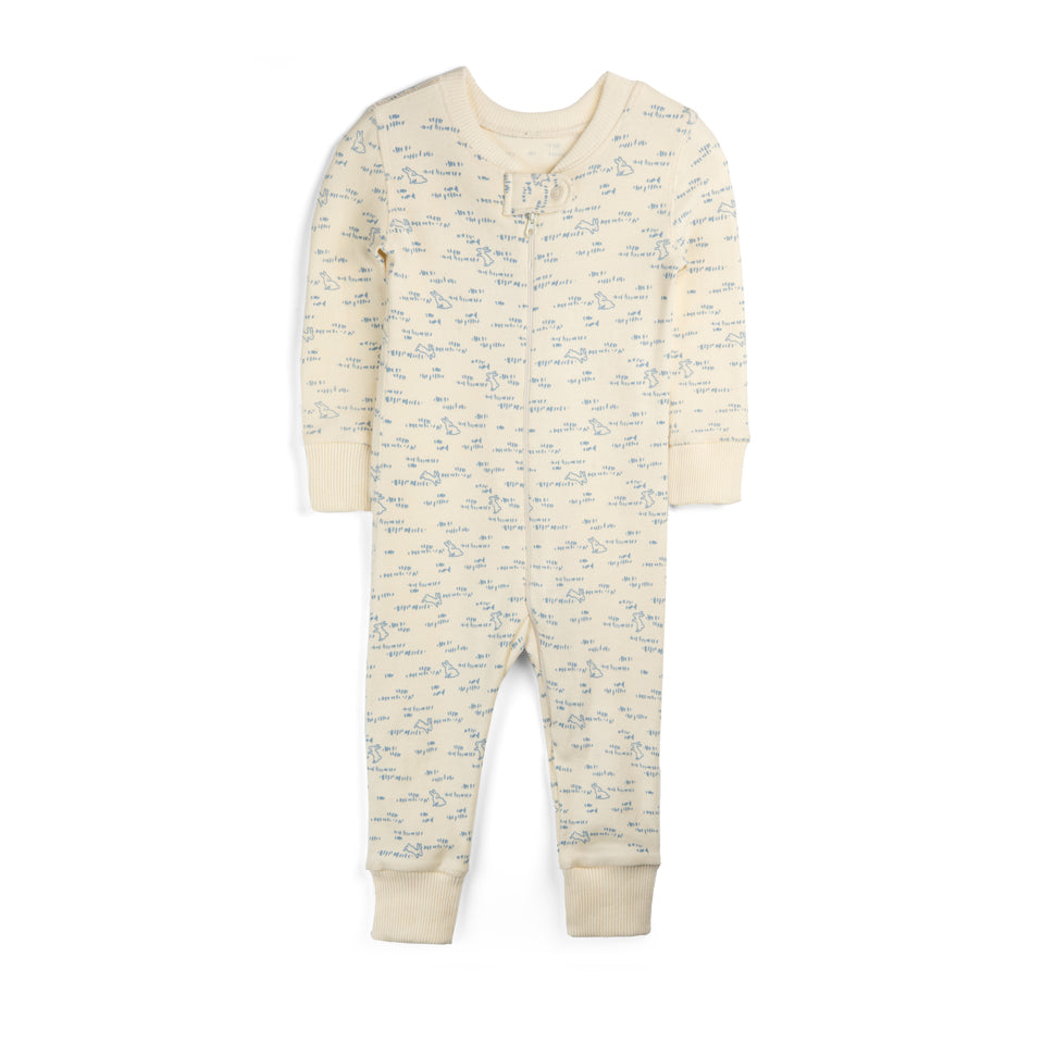 100% Organic Cotton One-piece Baby Pajamas
