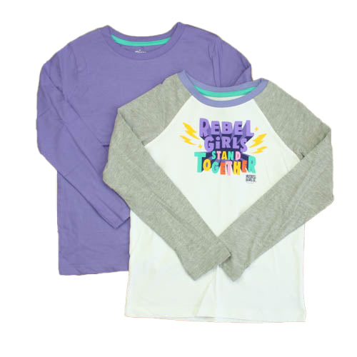 Pre-owned Gray | Purple Rebel Girls T-Shirt size: 8 Years