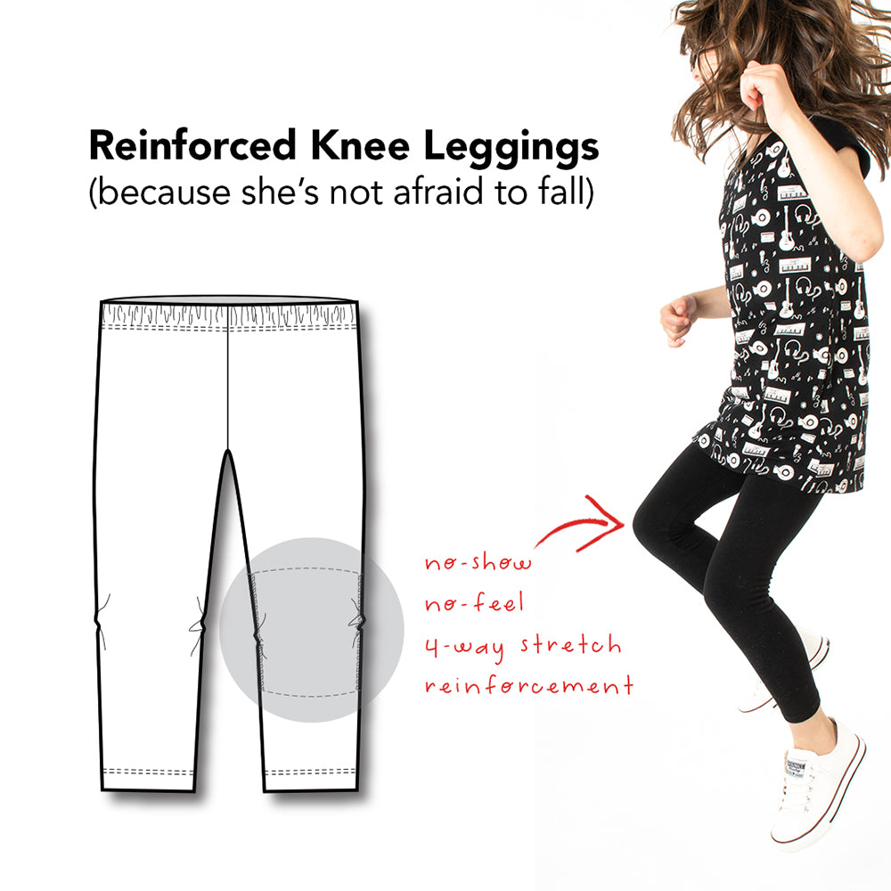 Organic Cotton Reinforced Knee Legging 2-Pack