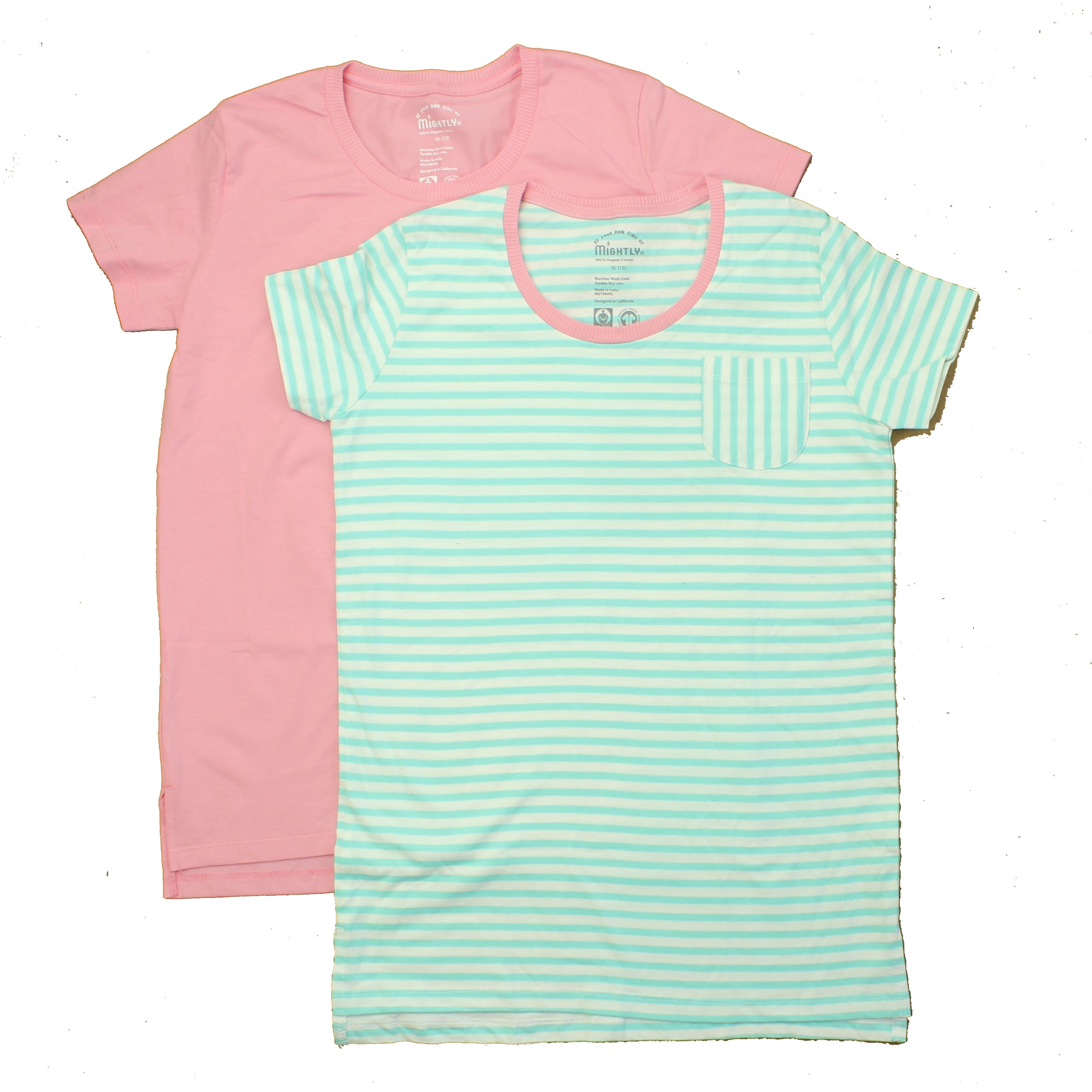 Pre-owned Pink | White | Turqouise | Stripes T-Shirt size: 12 Years