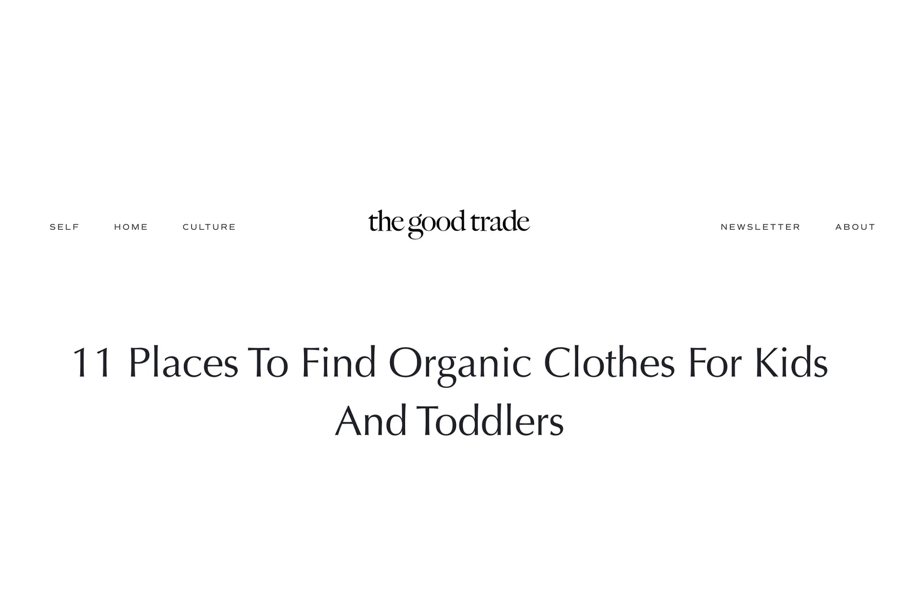 Looking for the Best in Organic Clothing for Toddlers and Kids?