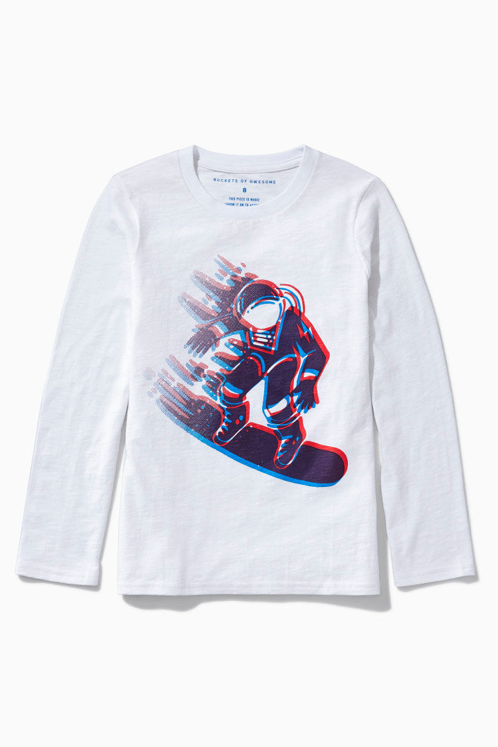 3D Snow Boarder Tee