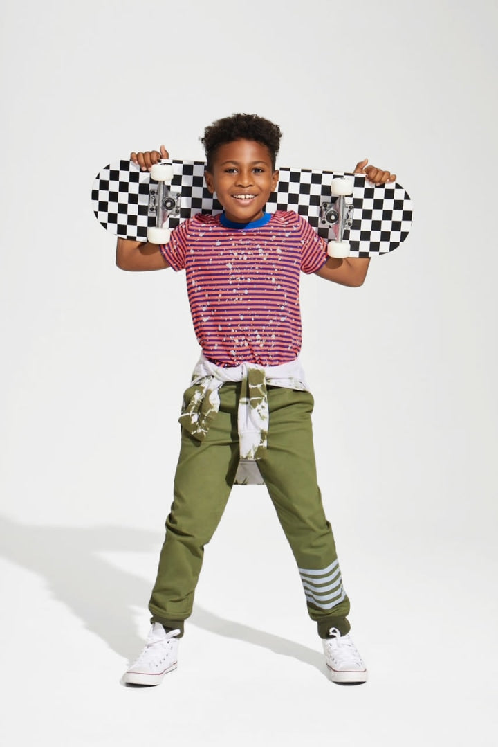 Stripes N' Splatter Tee