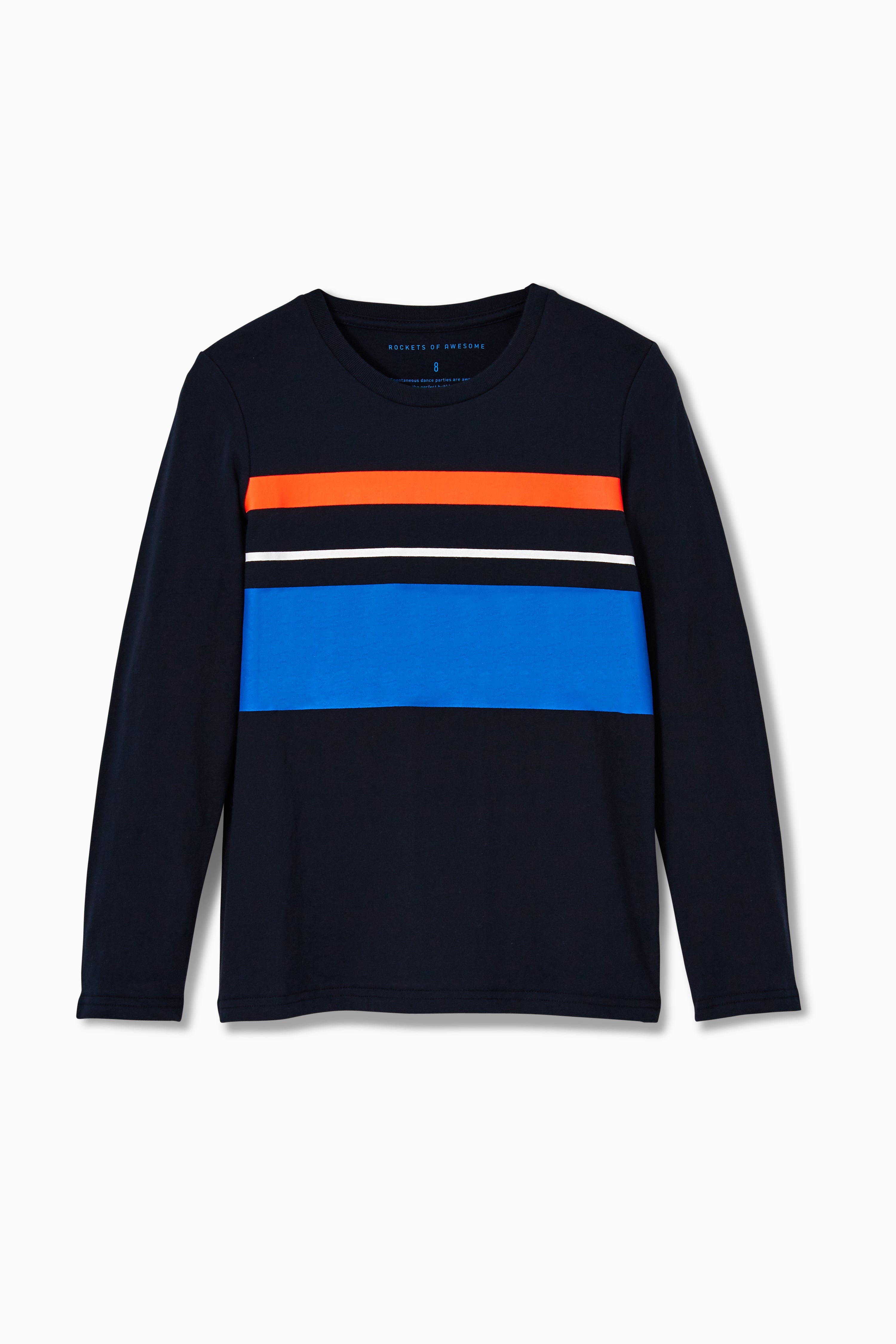 Easy Stripe Long Sleeve Tee Navy - FINAL SALE