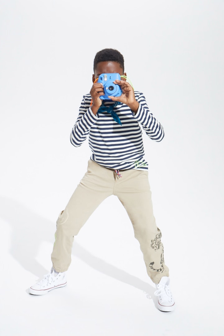 Stripe Textured Stamp Tee