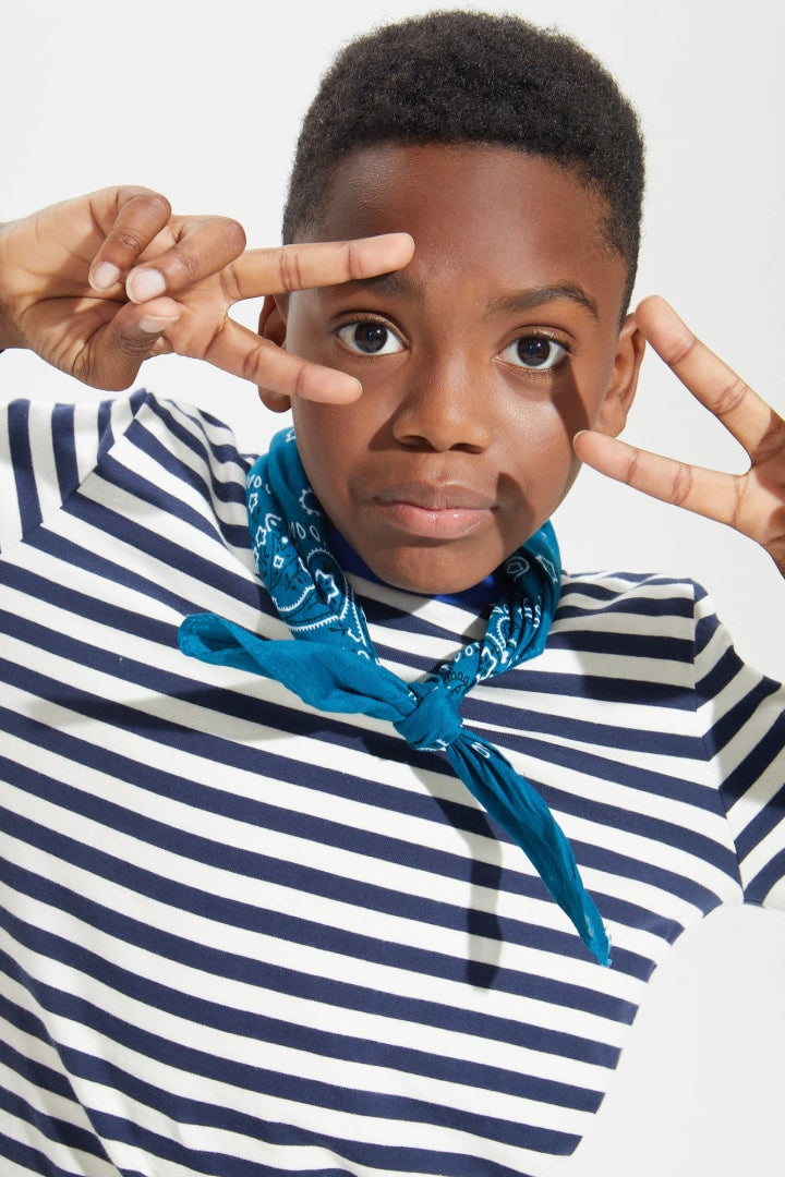 Stripe Textured Stamp Tee