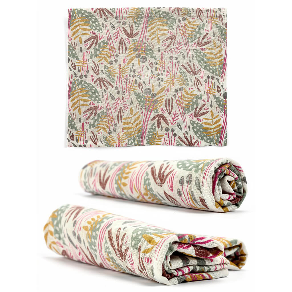 Organic Cotton Muslin Baby Blanket: Whimsy