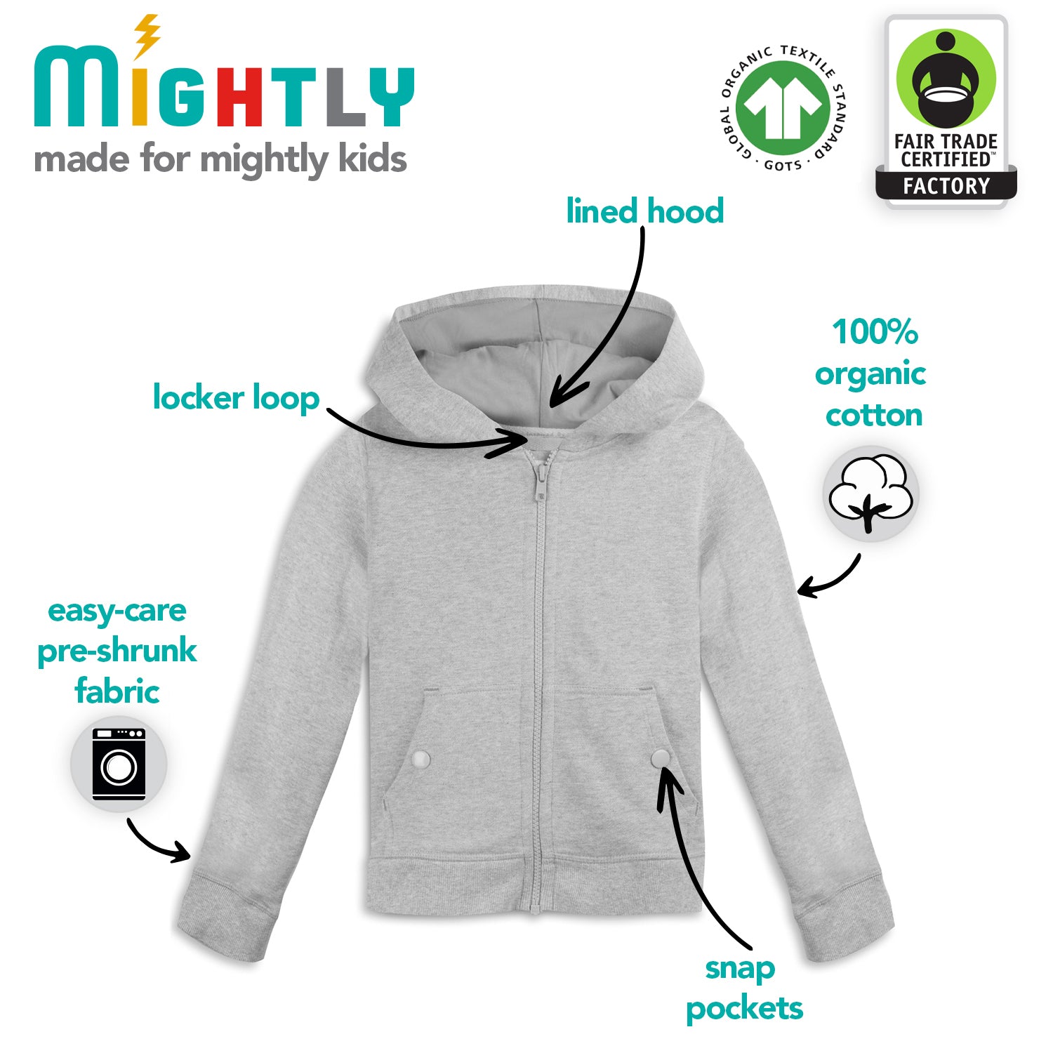 Gift Set: Toddler Cozy Cloud Zip Up Hoodie + Jogger with a Reusable Fabric Gift Bag