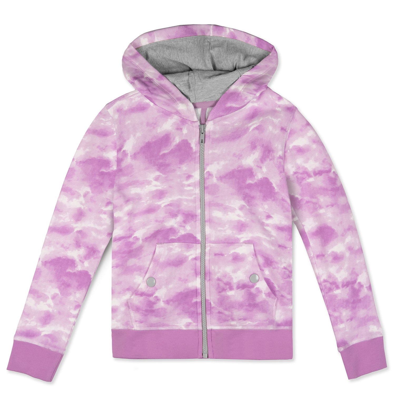Kids Zip Up Hoodies Cloud Print Organic Cotton: FINAL SALE