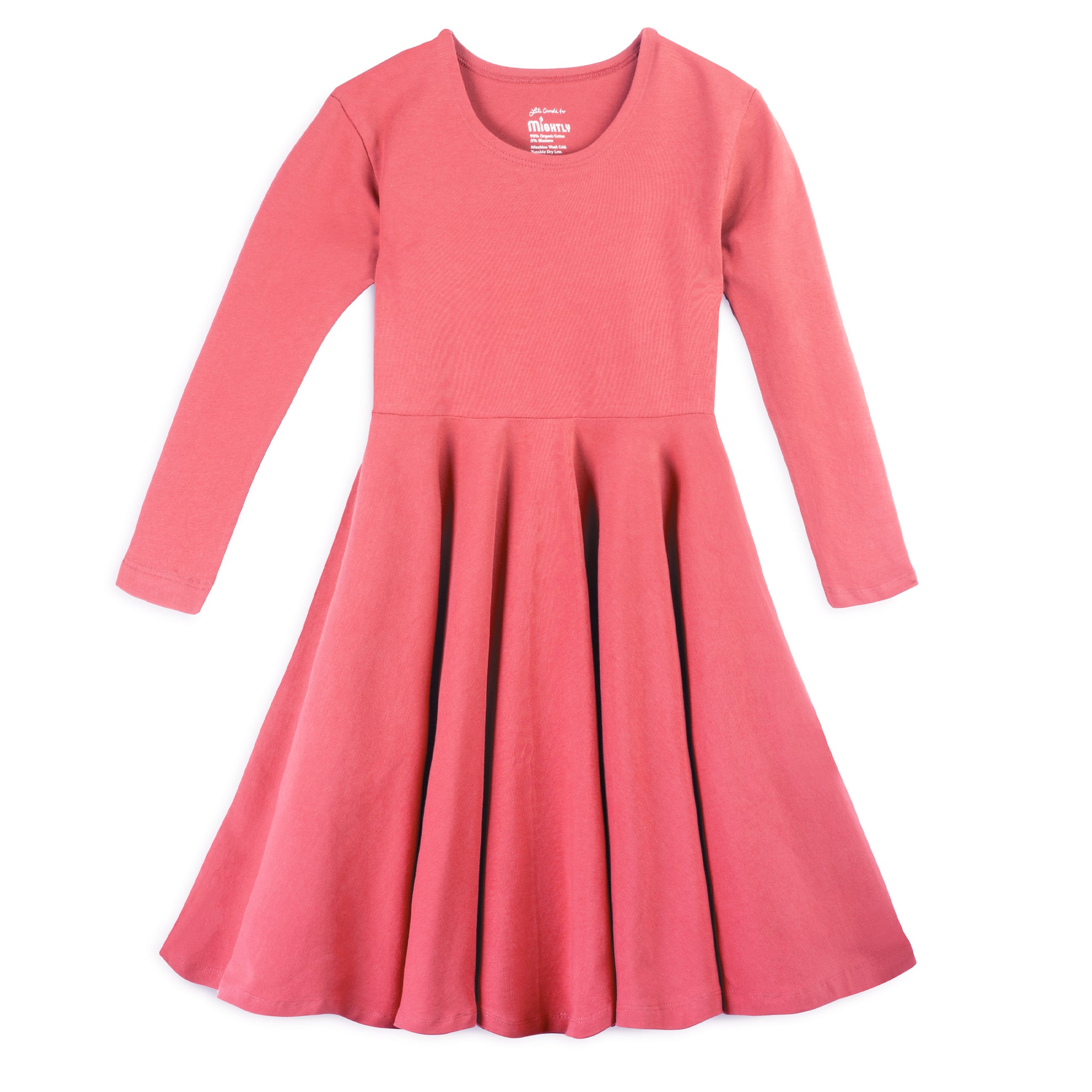 Mightly Toddler Fair Trade Organic Cotton Solid 3/4 Sleeve Twirl Dress (Periwinkle, 3T) Mightly Toddler Fair Trade Organic Cotton Solid 3/4 Sleeve Twirl Dress (Periwinkle, 3T)