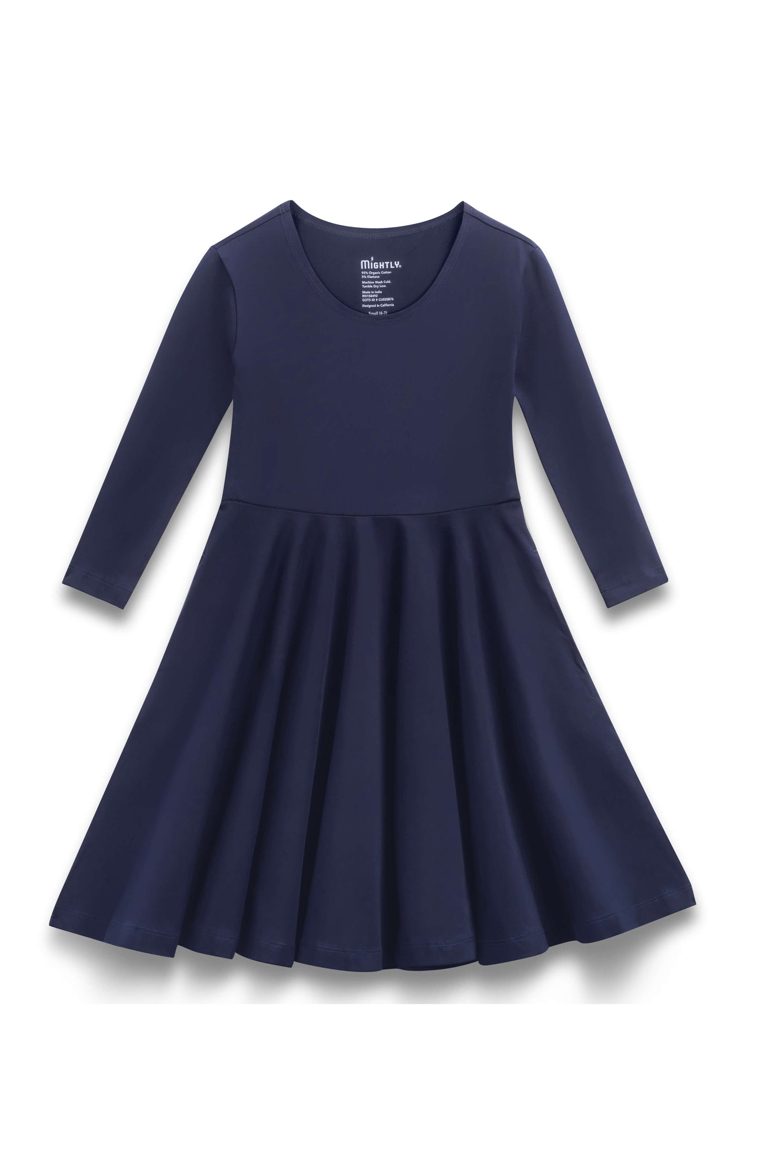 Organic Cotton 3/4 Sleeve Twirl Design: Core Colors