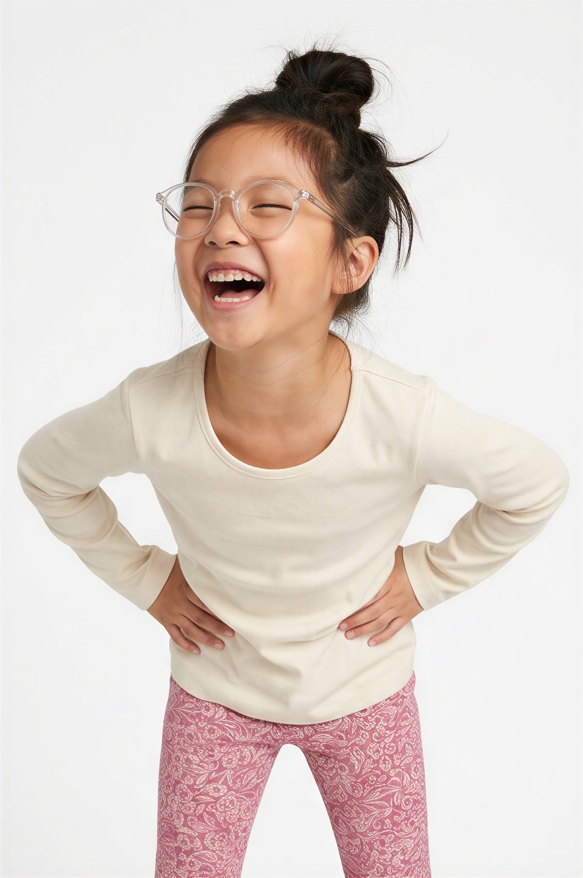 Organic Cotton Kids Rib Knit Long Sleeve Tee