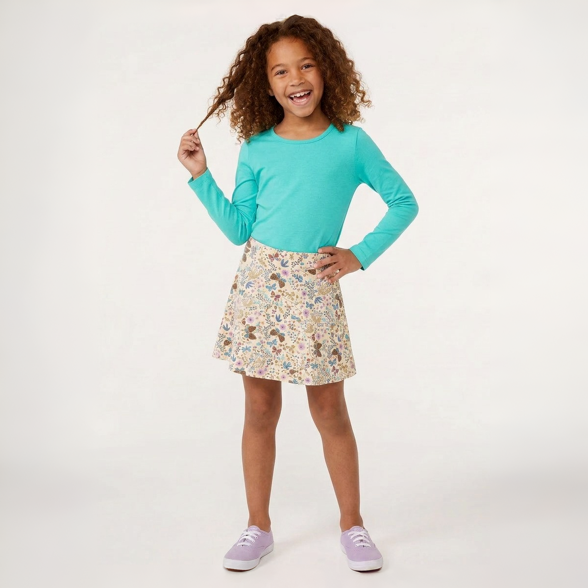 Organic Cotton Kids Rib Knit Long Sleeve Tee