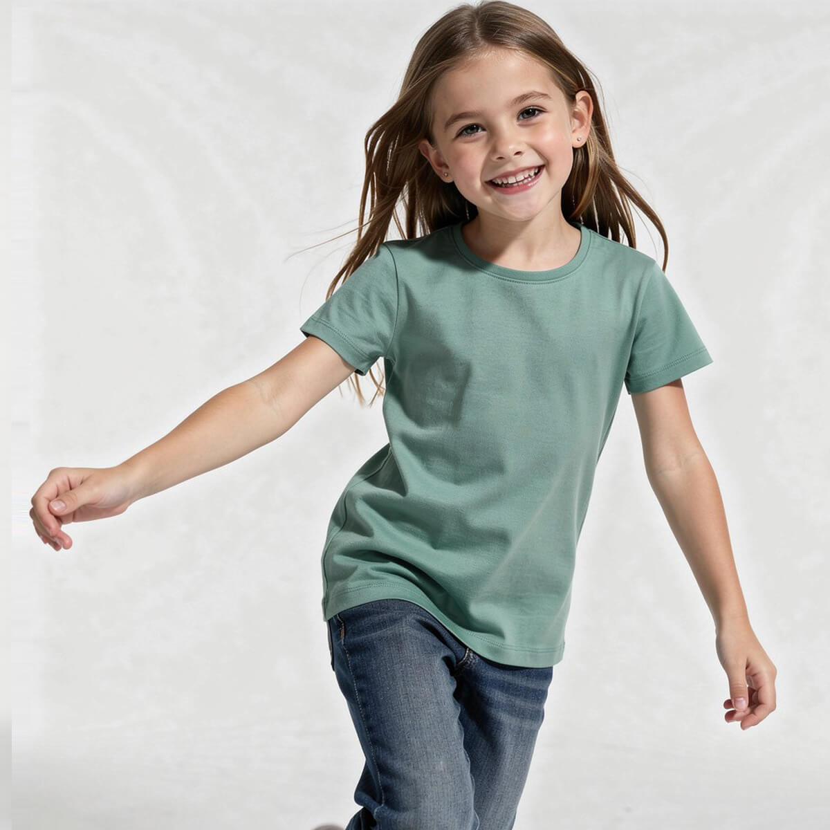 Organic Cotton Kids Rib Knit Short Sleeve Tee
