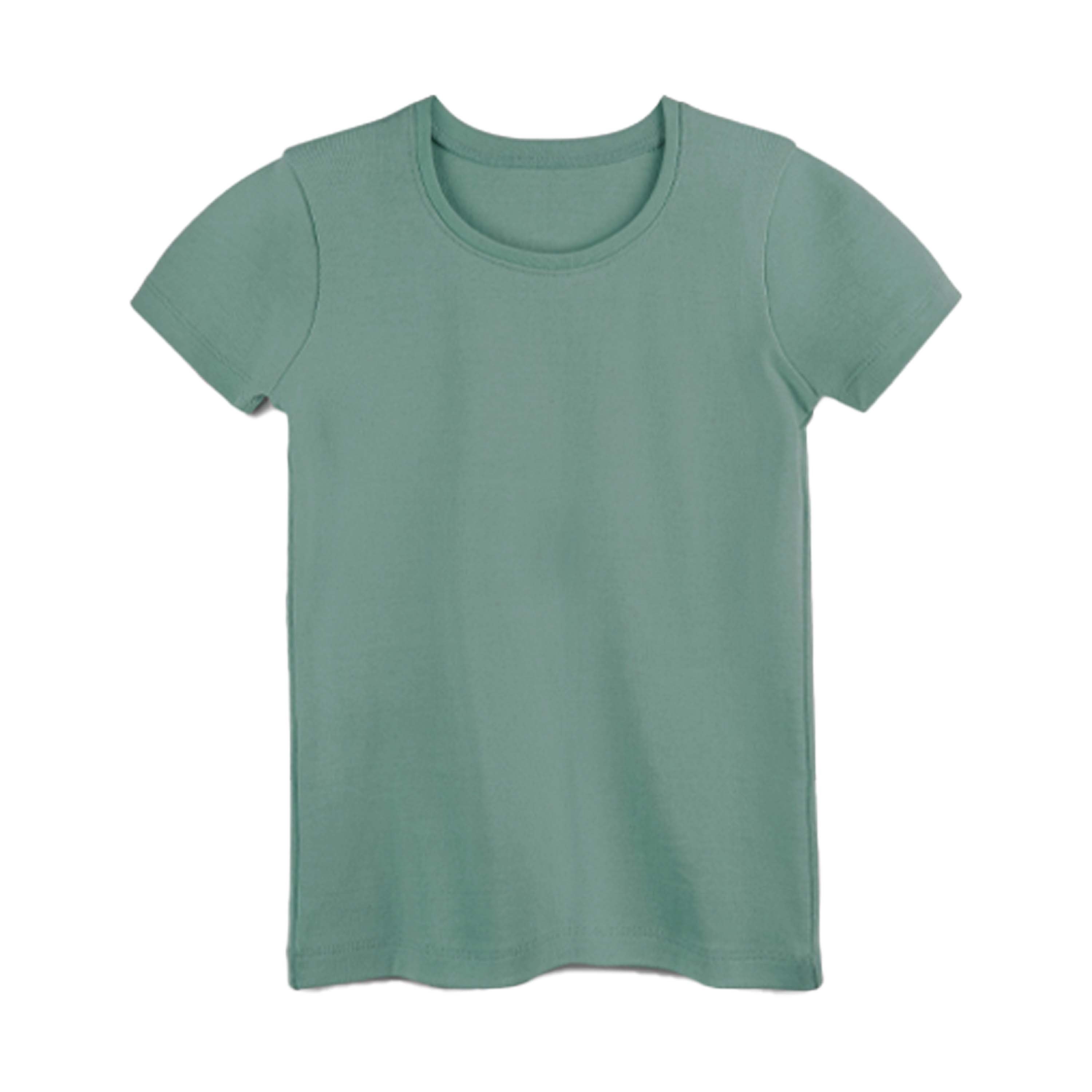 Organic Cotton Kids Rib Knit Short Sleeve Tee