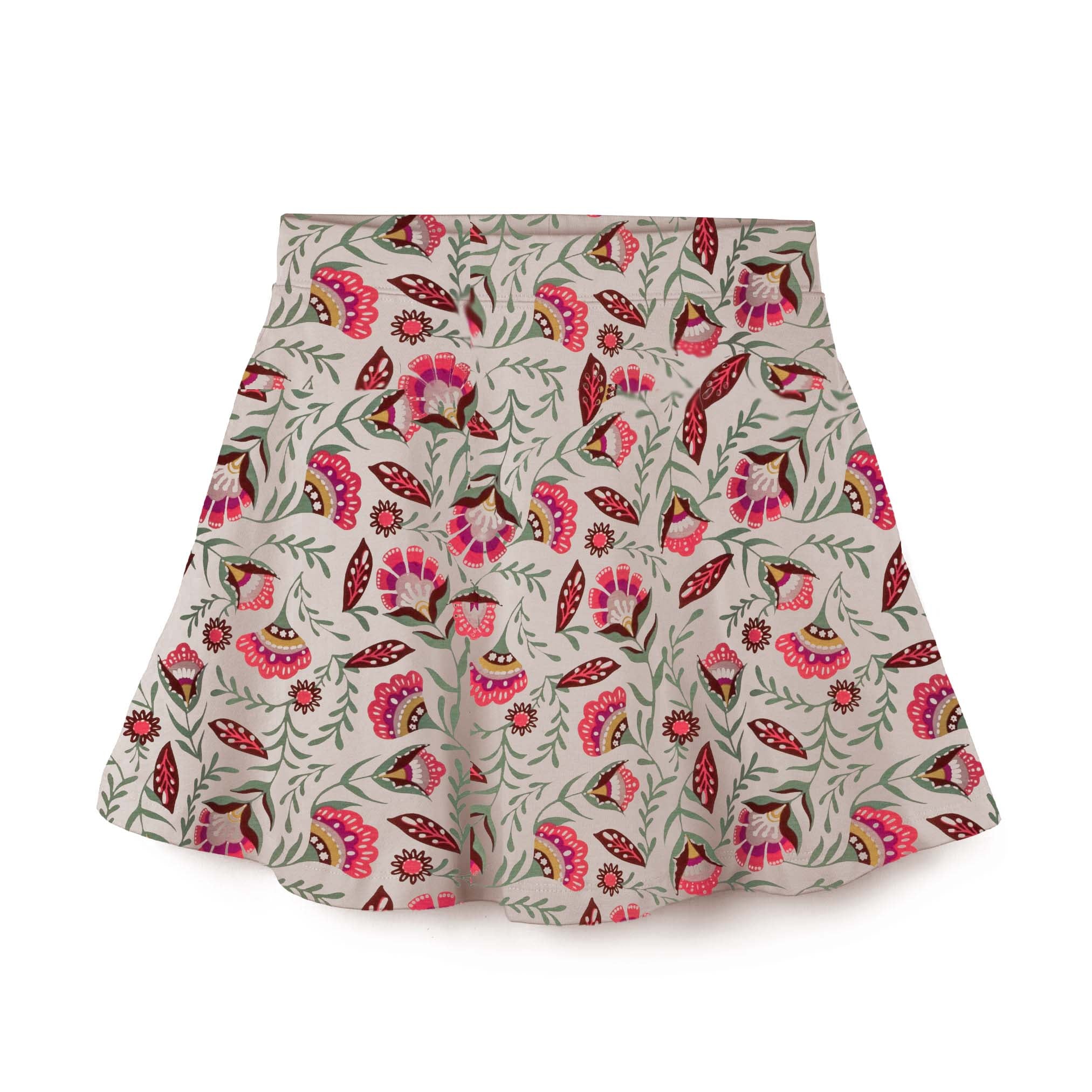 Kids Skort with Pockets: Folk Floral