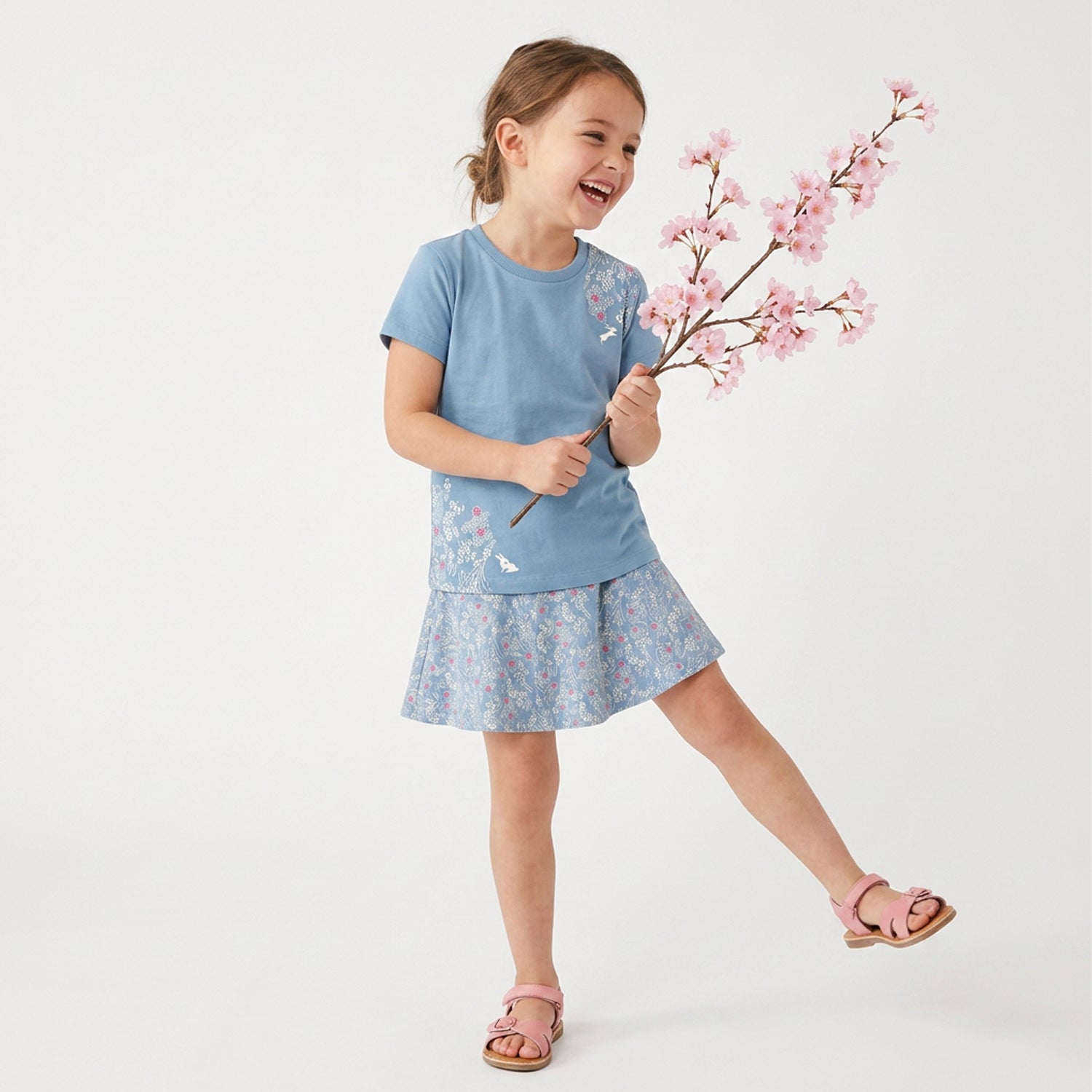 Girls Skort with Pockets: Cherry Blossom
