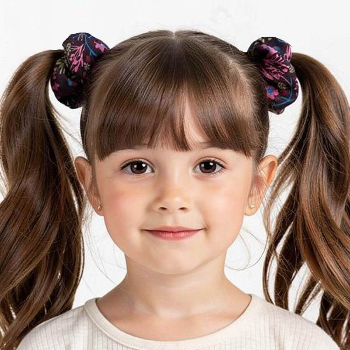 Organic Cotton Hair Scrunchie: Flower Child - FINAL SALE