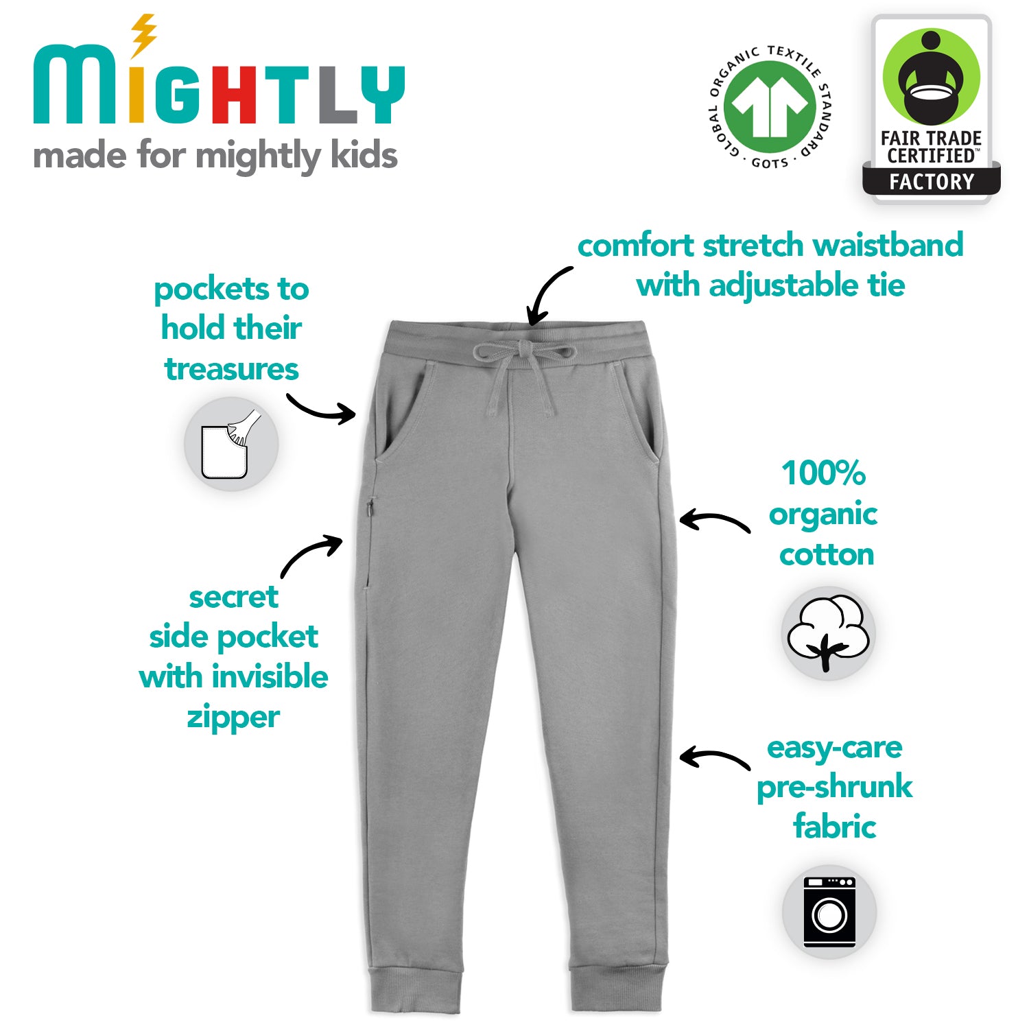 Girls Easy Stretch Legging, Sweatpants