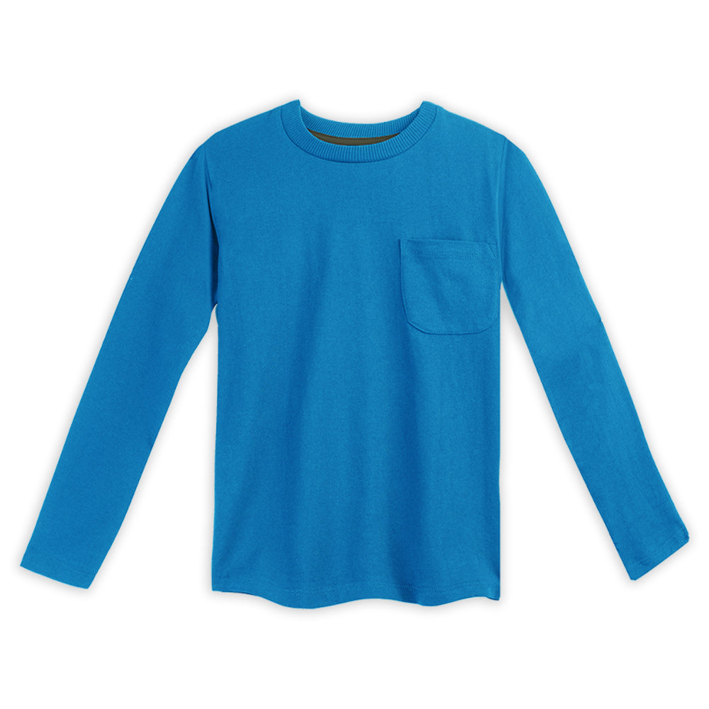 Organic Cotton Kids Shirts - Long Sleeve Pocket Tee