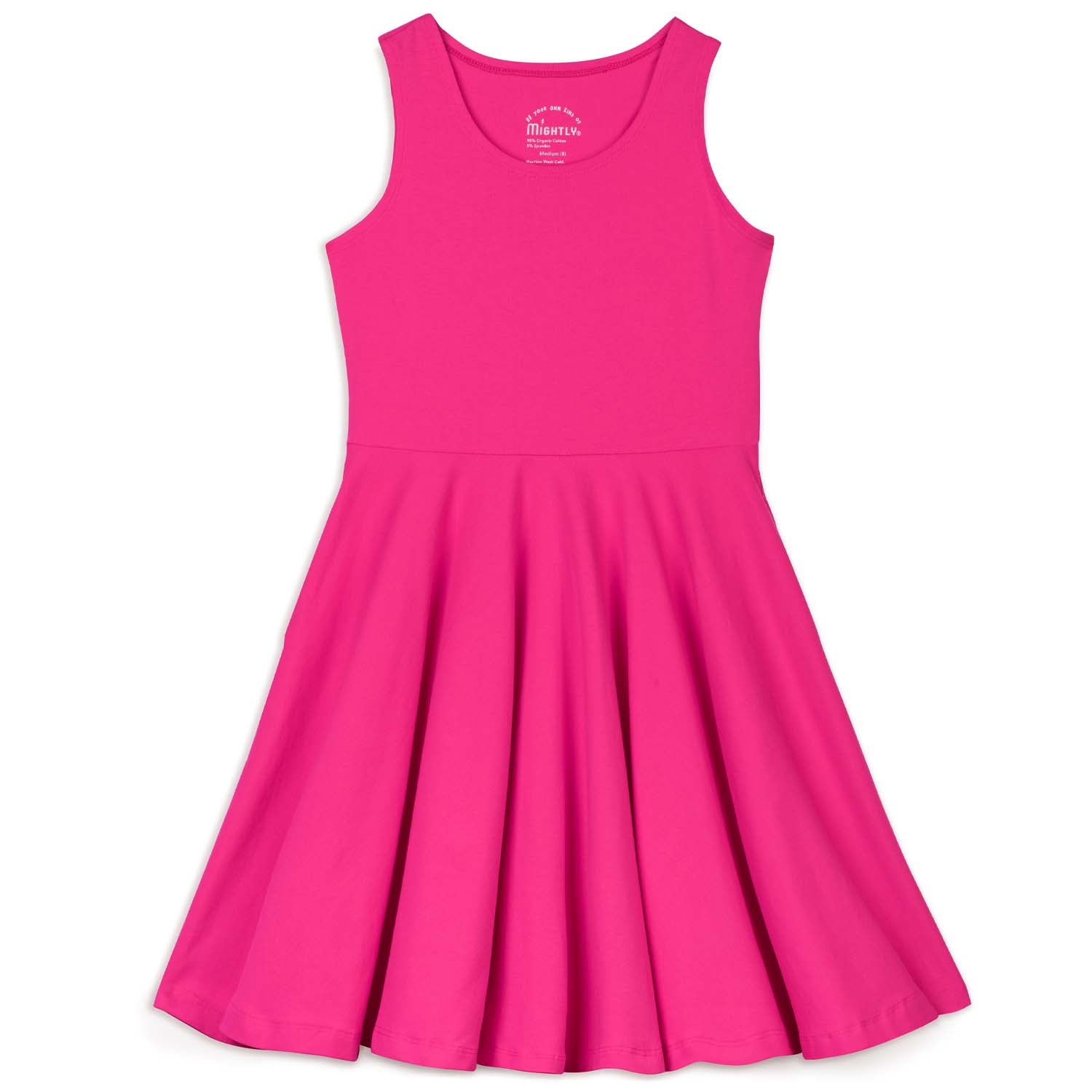 Mightly Girls Fair Trade Cotton Sleeveless Twirl Dress - Begonia - 4T Mightly Girls Fair Trade Cotton Sleeveless Twirl Dress - Begonia - 4T