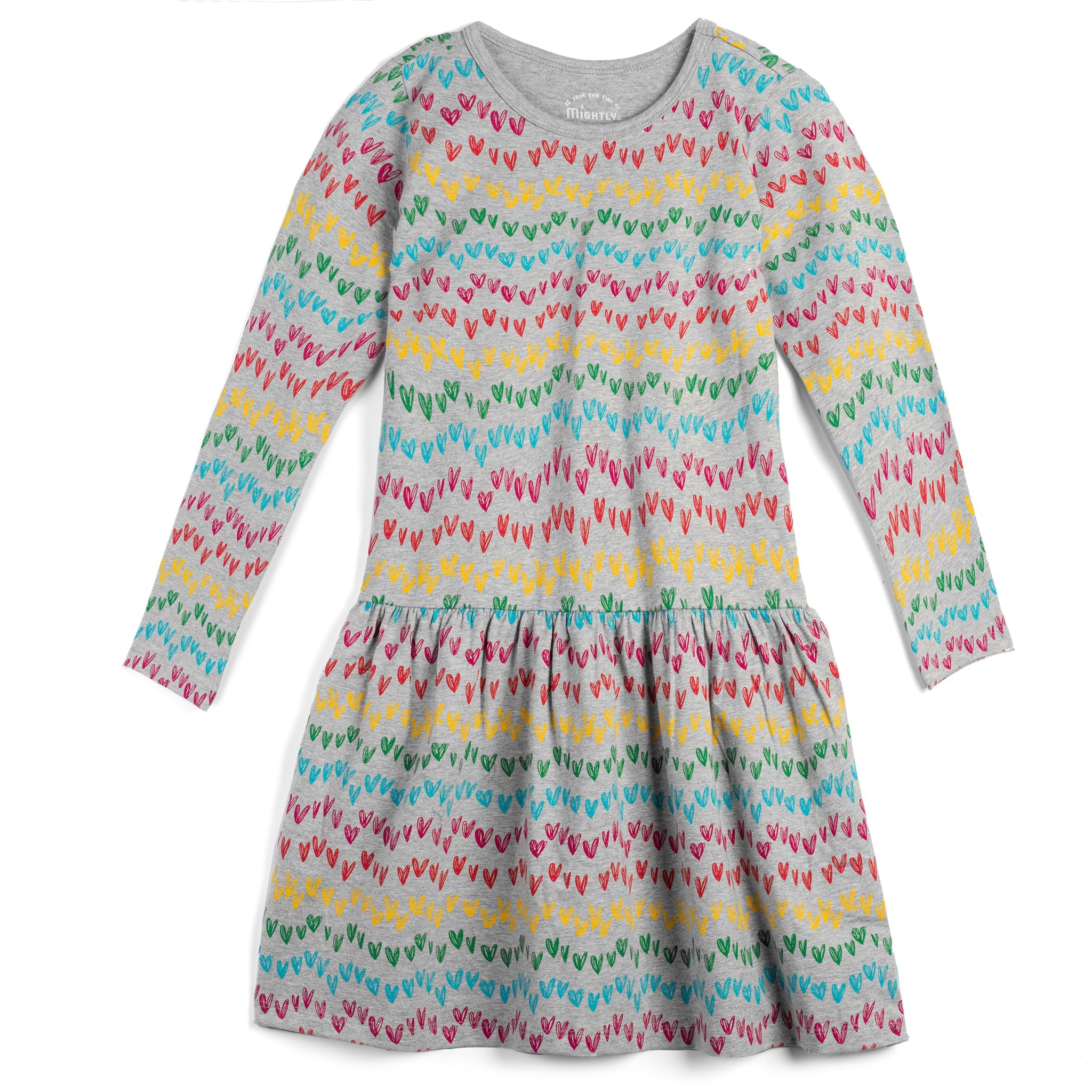 Organic Cotton Long Sleeve Drop Waist Dress - FINAL SALE