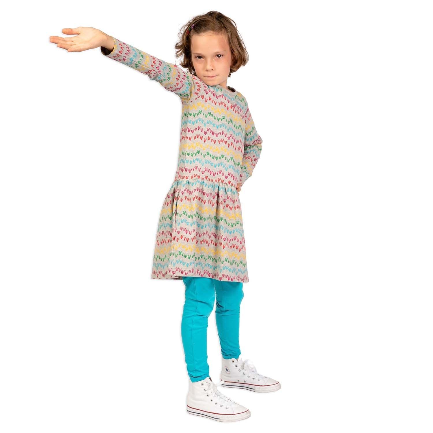 Organic Cotton Long Sleeve Drop Waist Dress - FINAL SALE