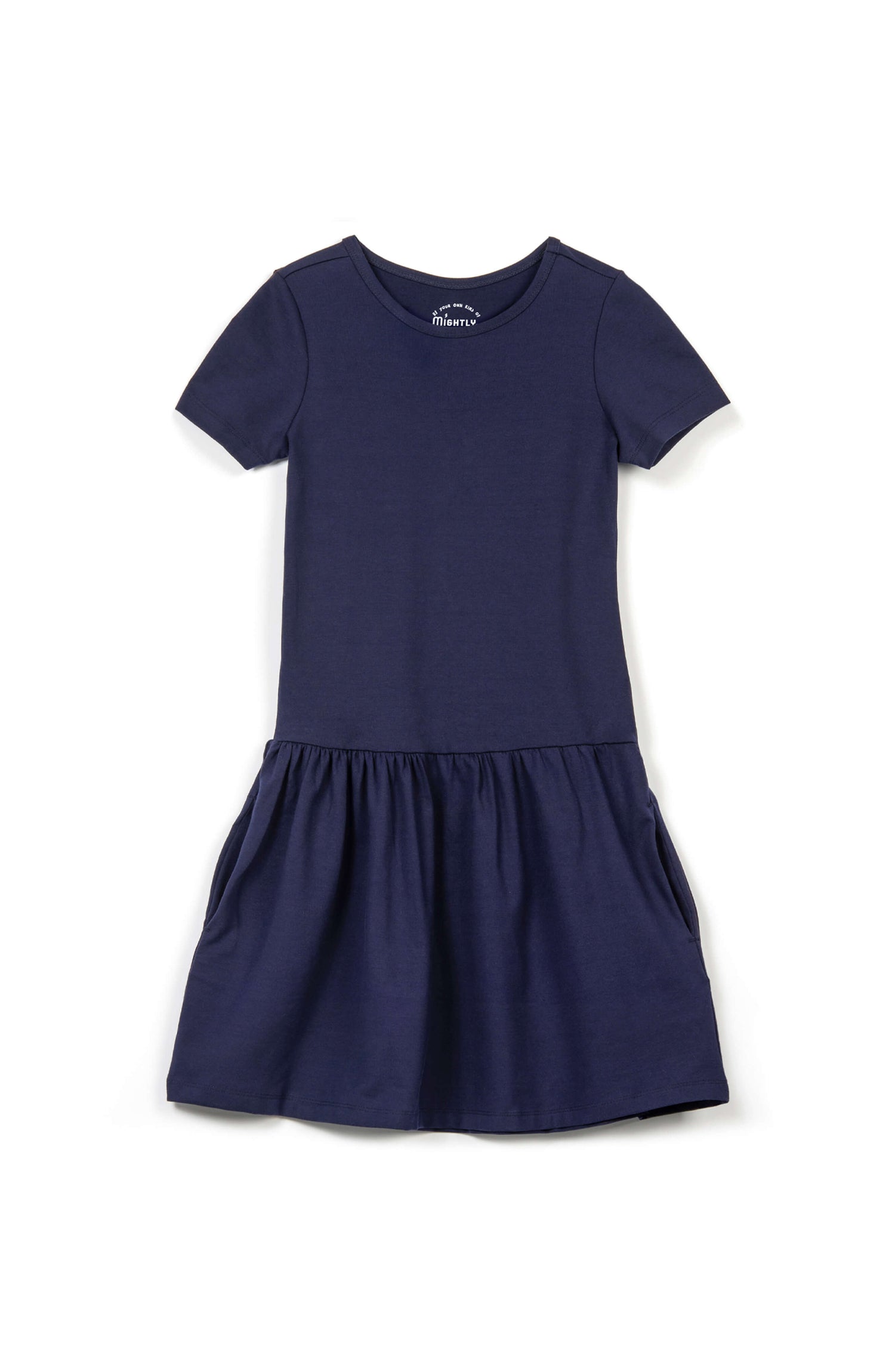 Organic Cotton Short Sleeve Drop Waist Dress