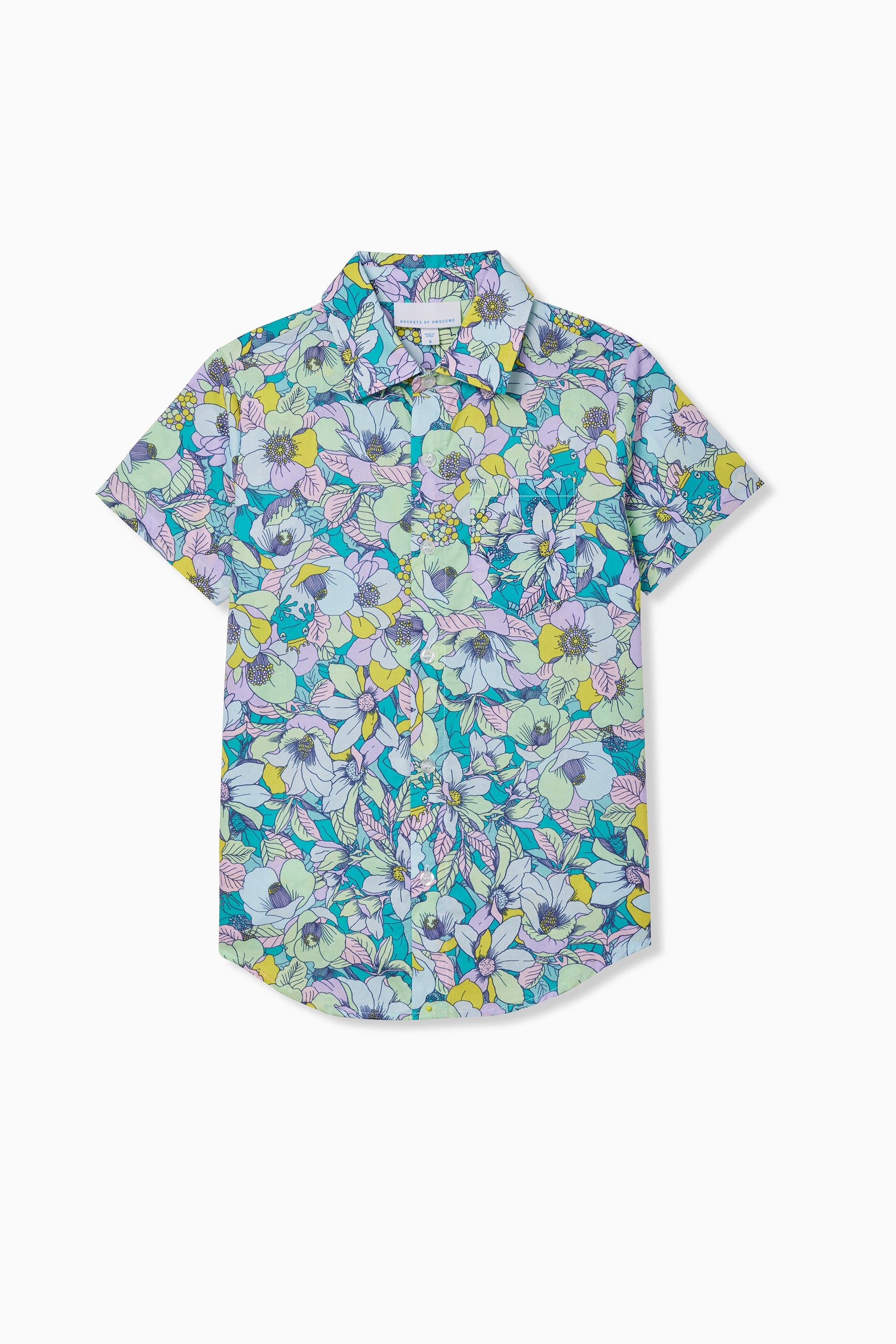 Frog Prince Floral Button Down - FINAL SALETOPSRockets of Awesome