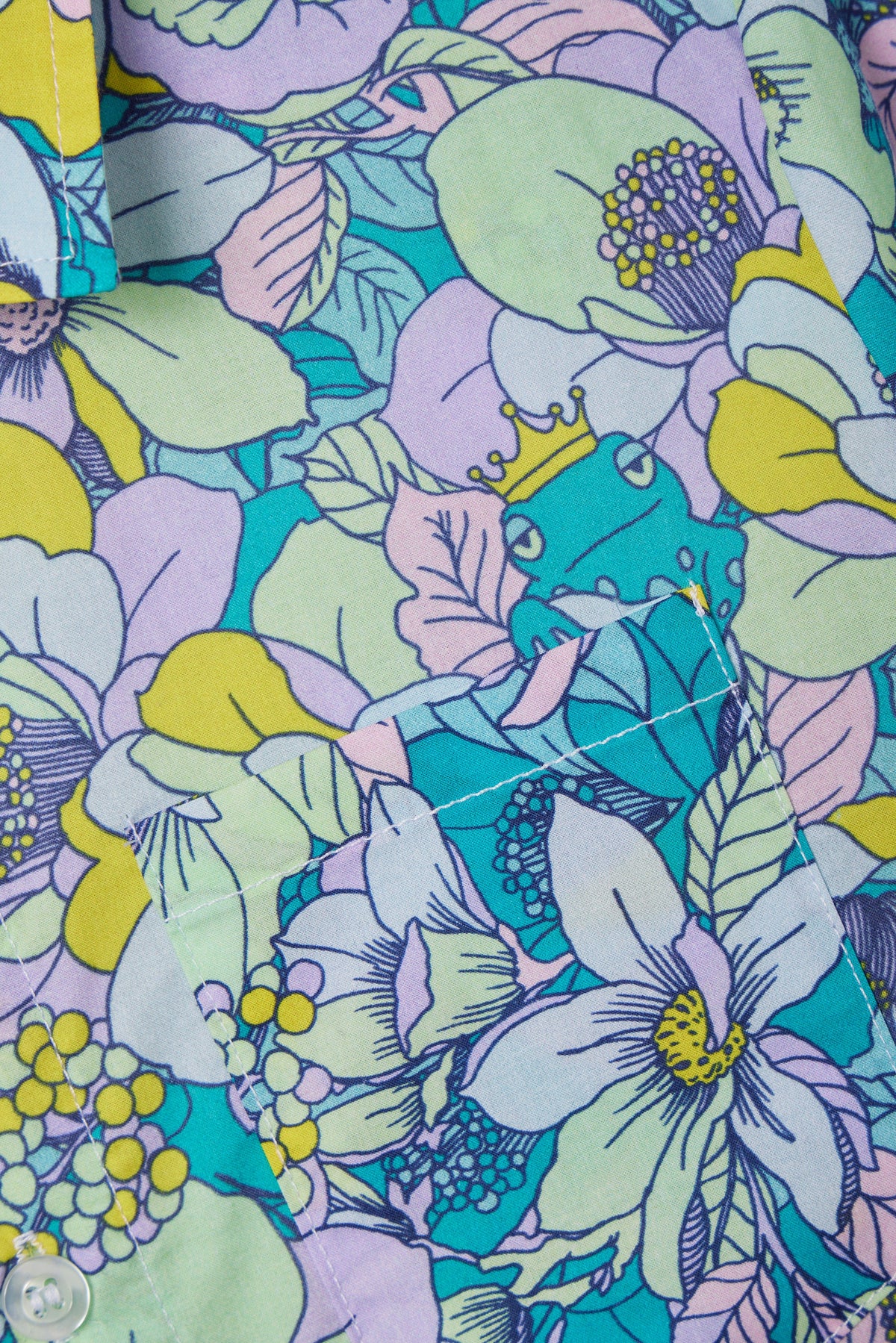 Frog Prince Floral Button Down - FINAL SALETOPSRockets of Awesome