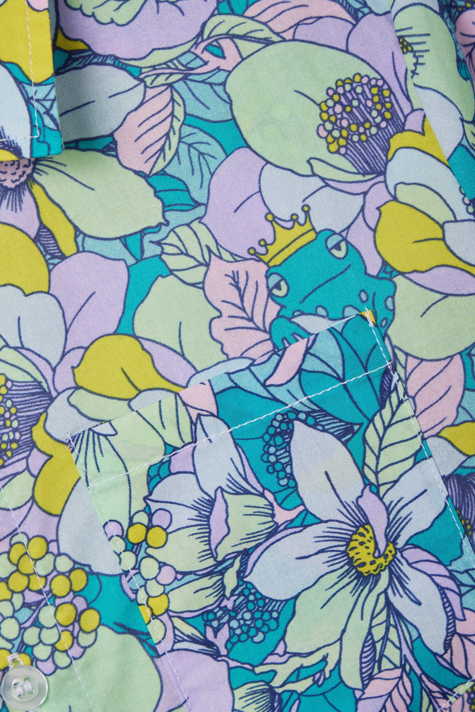 Frog Prince Floral Button Down - FINAL SALE