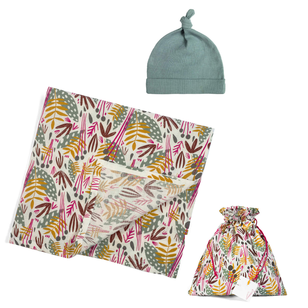 Baby Beanie and Blanket Gift Set: Willow