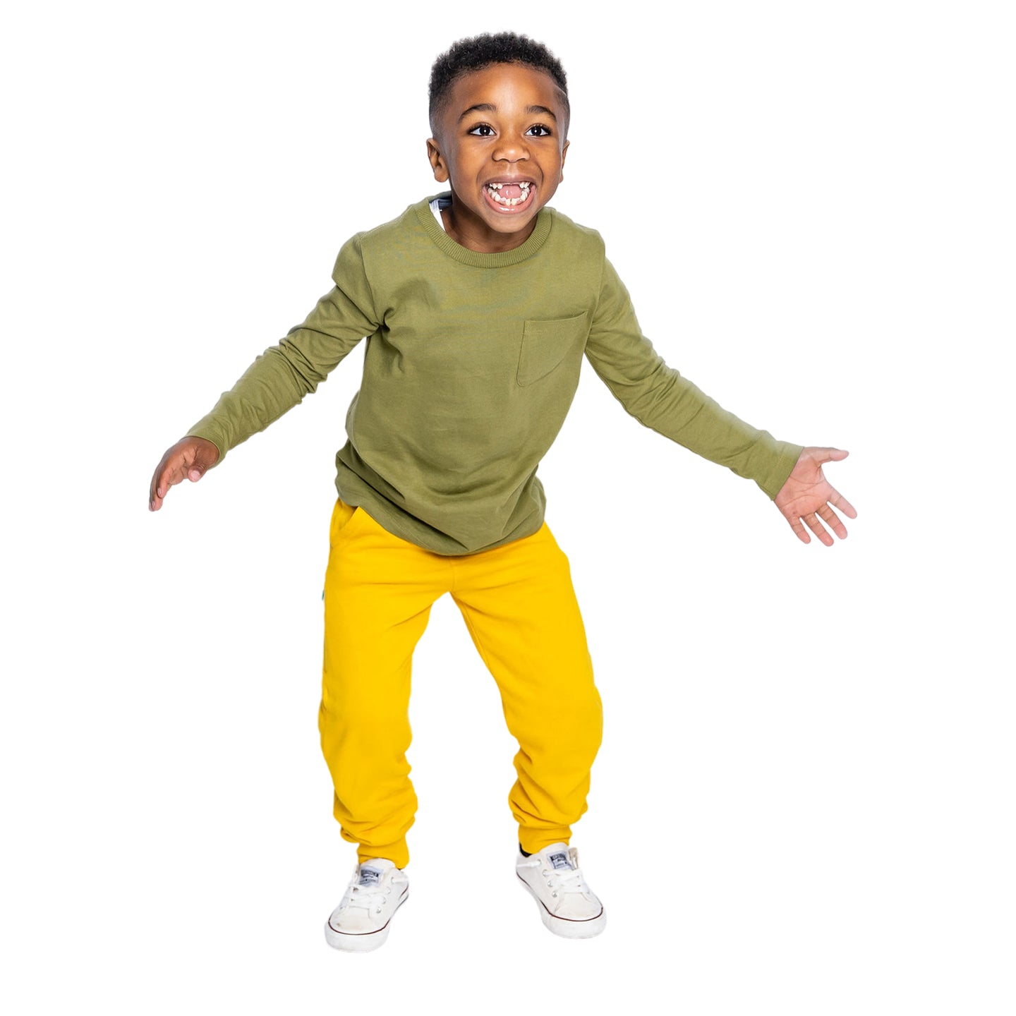 Organic Cotton Kids Shirts - Long Sleeve Pocket Tee