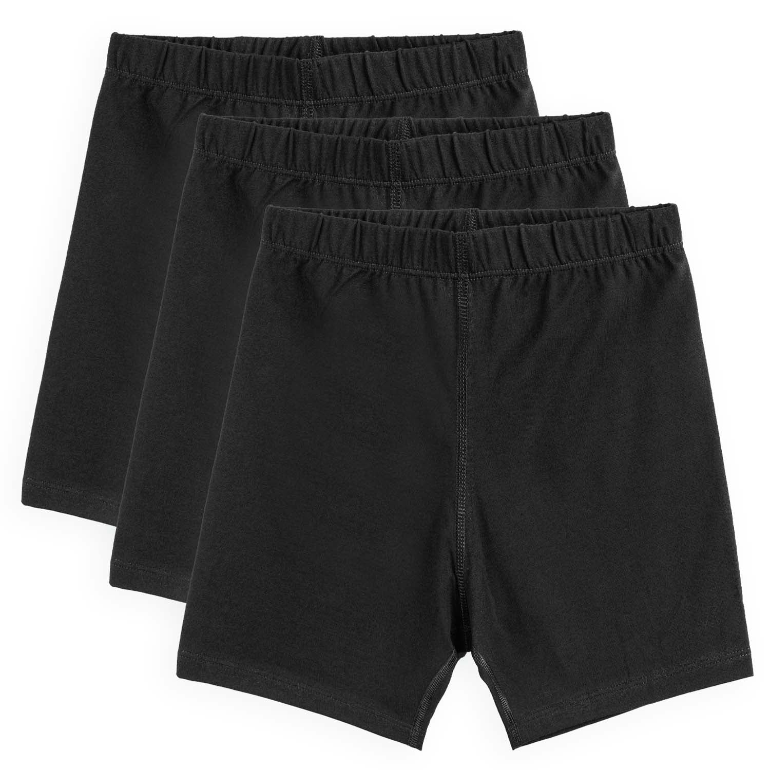 Go Colors Cotton Black Cycling Shorts Kids Biker Shorts Organic