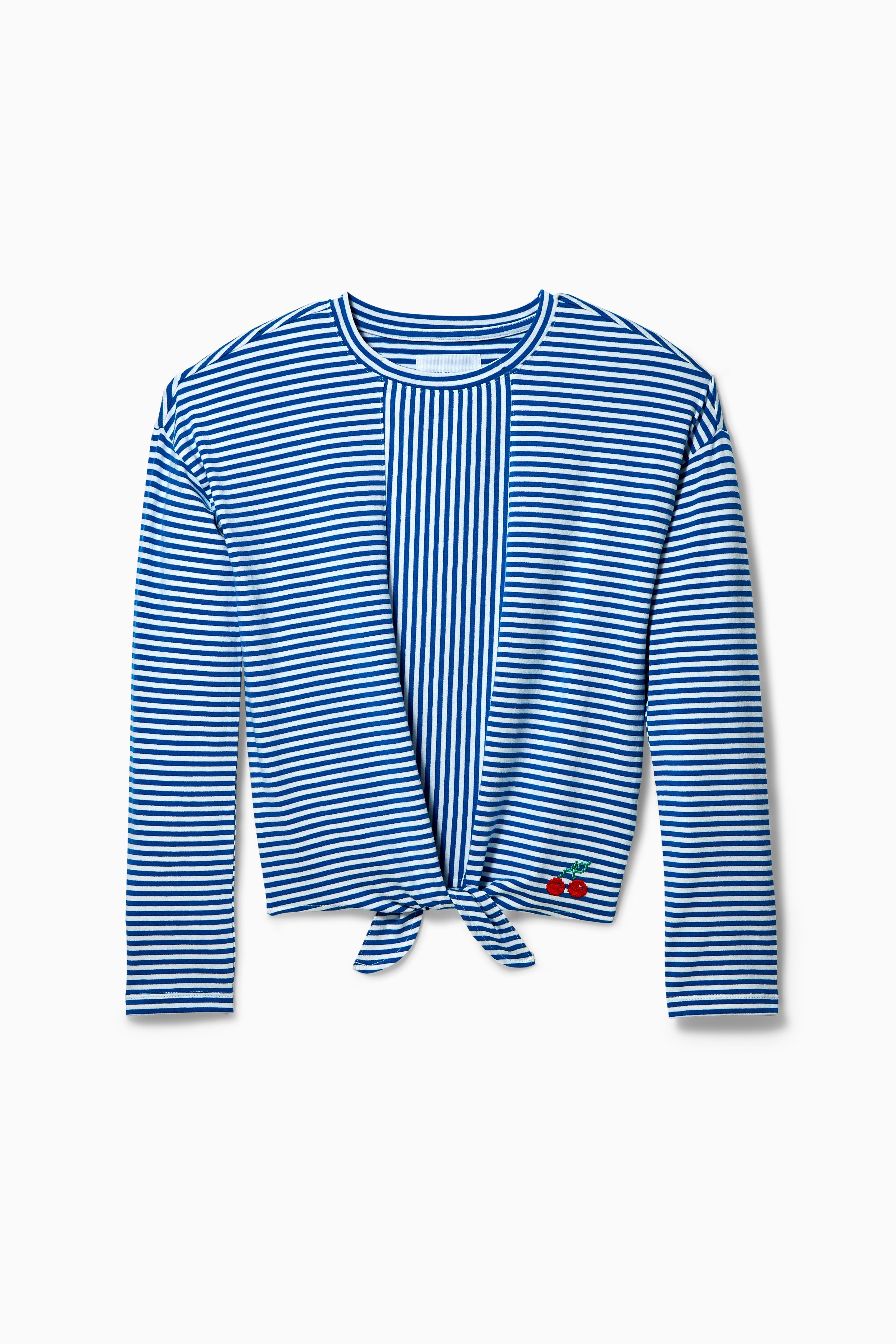 Front Tie Stripe Tee - FINAL SALE
