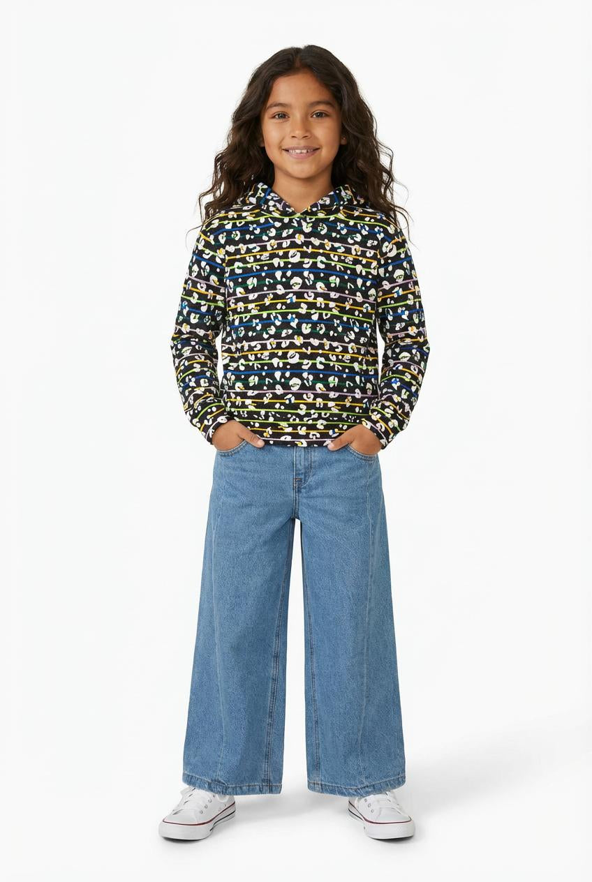 Rainbow Stripe Leopard Crazysoft Hoodie