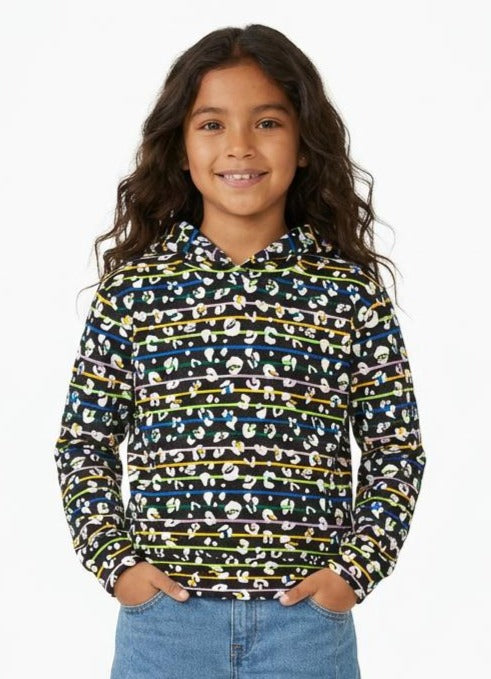 Rainbow Stripe Leopard Crazysoft Hoodie