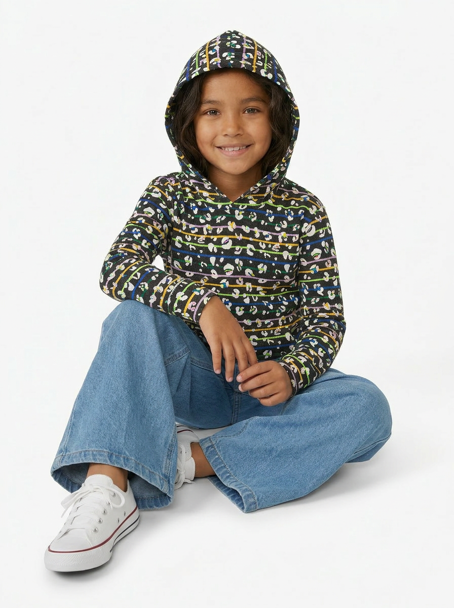 Rainbow Stripe Leopard Crazysoft HoodieTOPSRockets of Awesome
