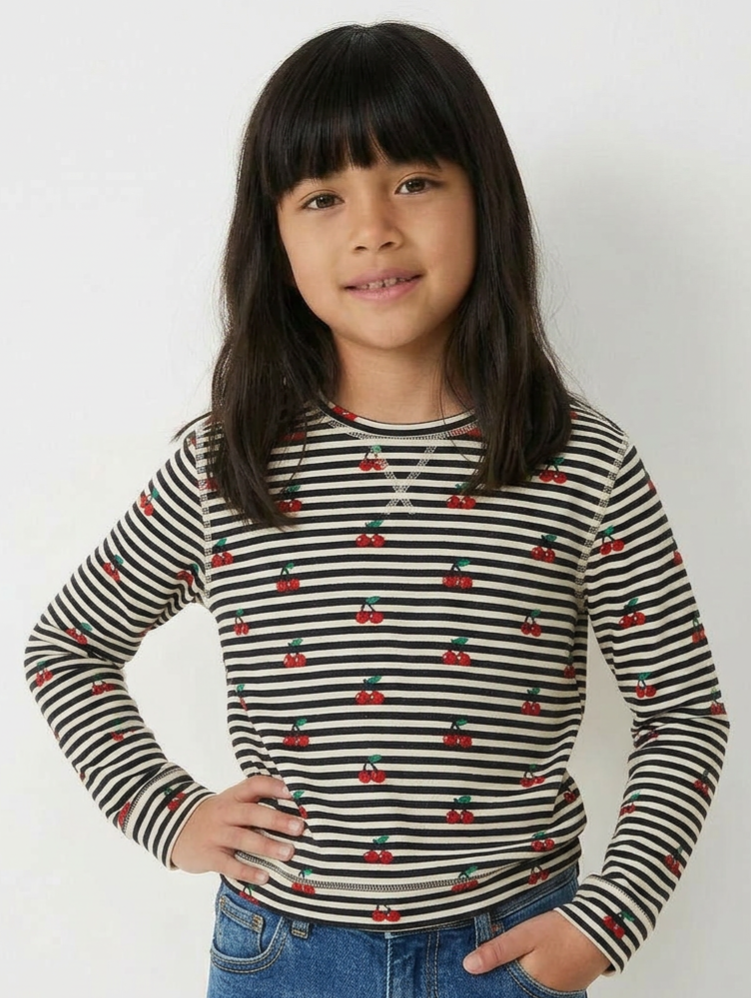 Stripe Cherry Crazysoft Crew