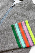 Rainbow Stripe Zip Tech Track Jacket - FINAL SALETOPSRockets of Awesome