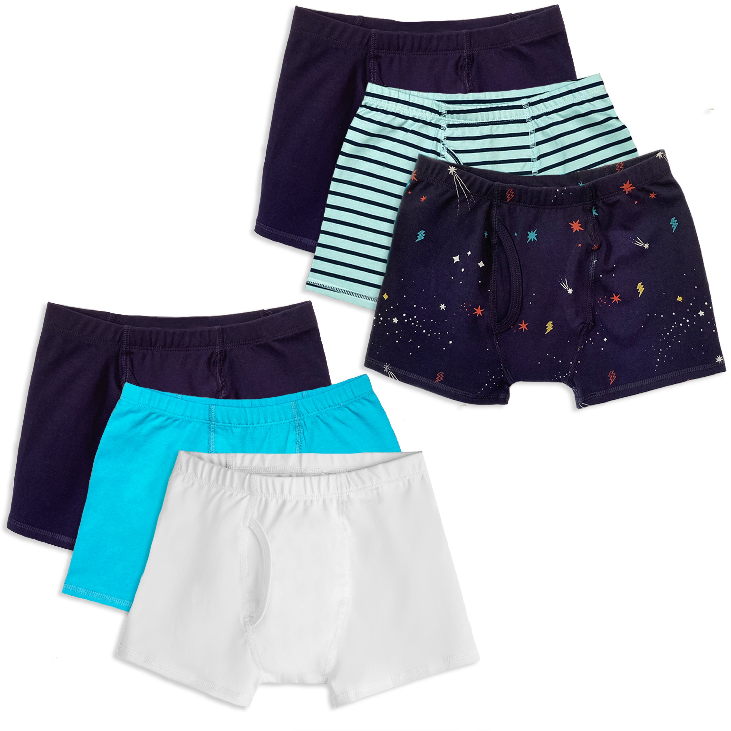 Organic Cotton Kids Boxer Briefs 6-Pack FINAL SALE