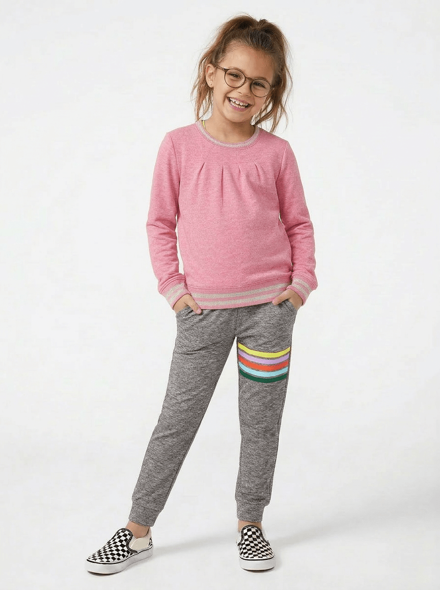 Rainbow Stripe Jogger – HEATHER GREYBOTTOMSRockets of Awesome