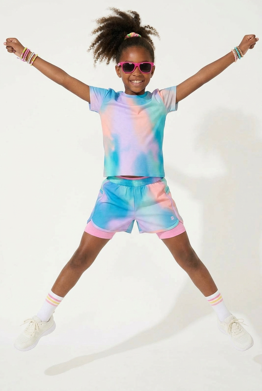 Tie Dye Active 2-in-1 Short
