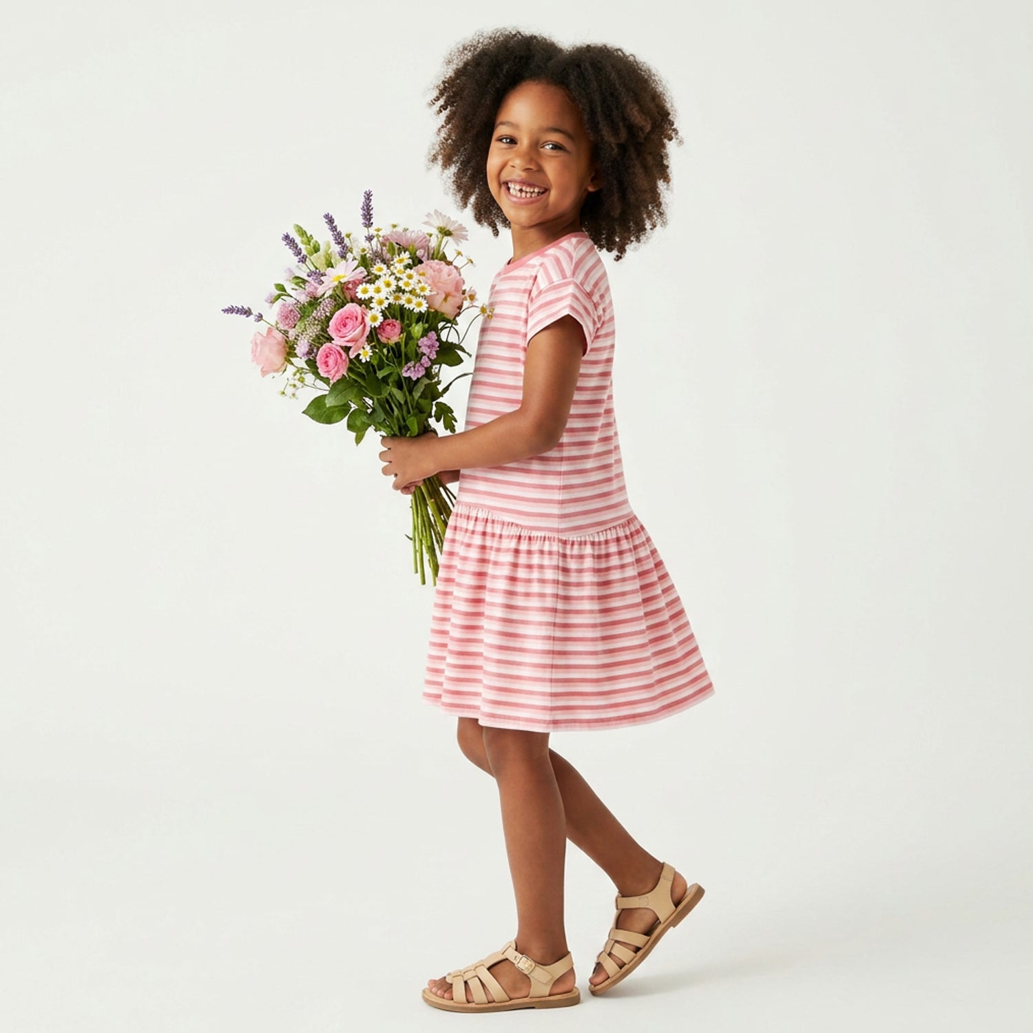 Striped Drop Waist Dress - FINAL SALE