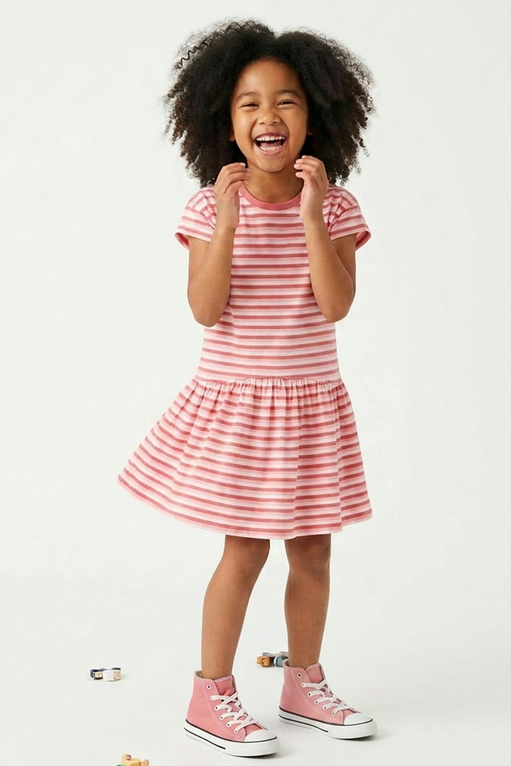 Striped Drop Waist Dress - FINAL SALE