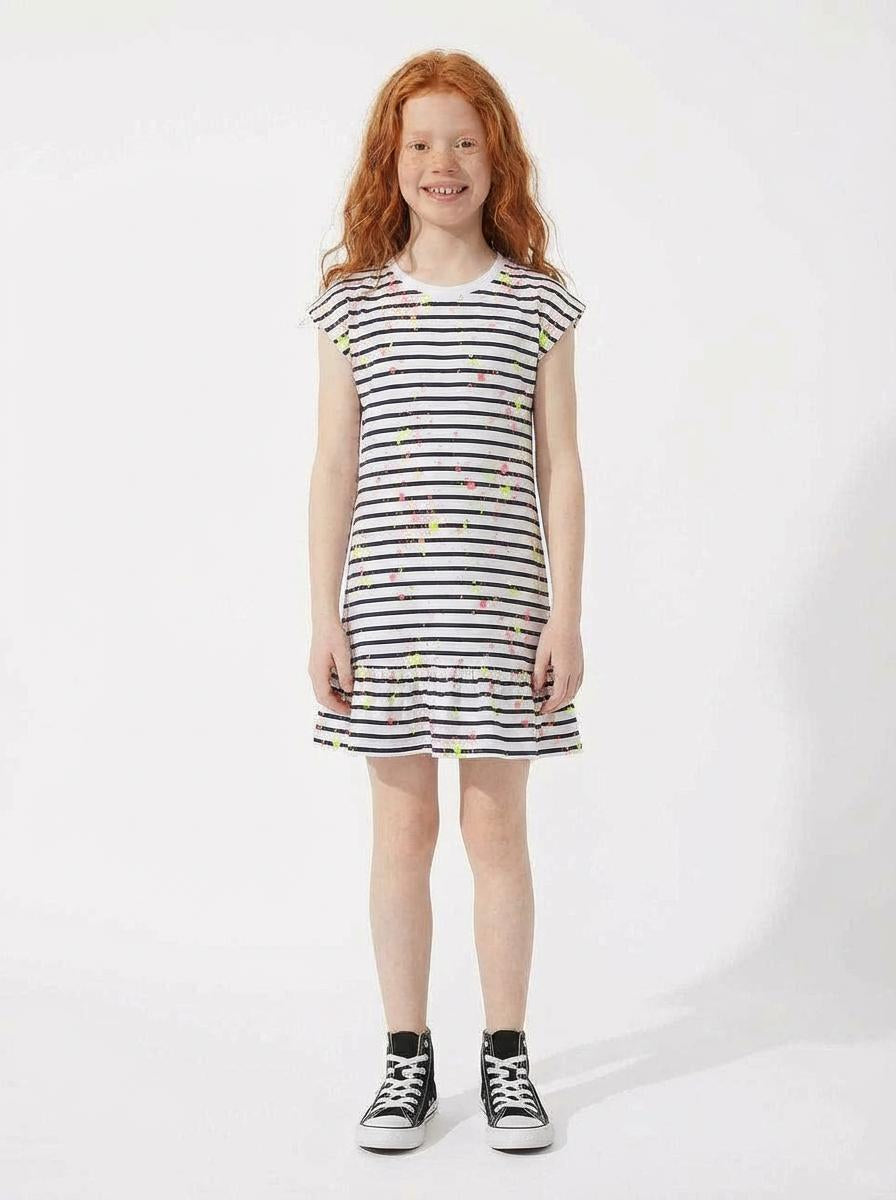Drop Ruffle Splatter Dress - FINAL SALE