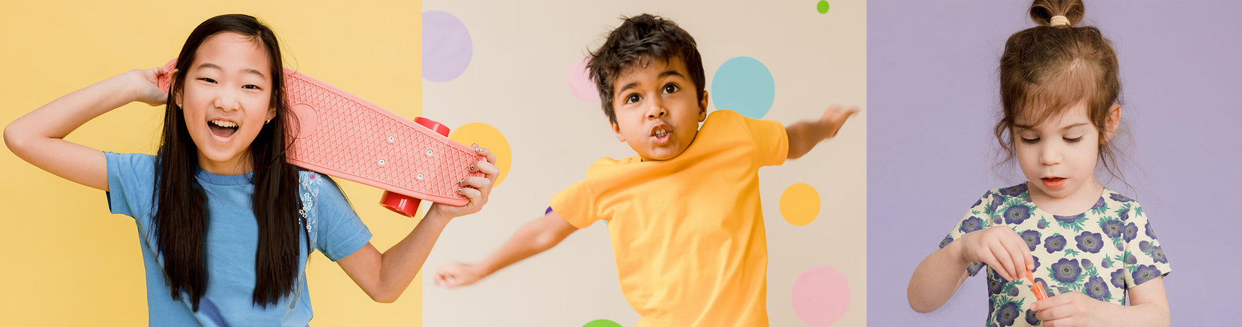 Kids wearing Mightly organic cotton clothing