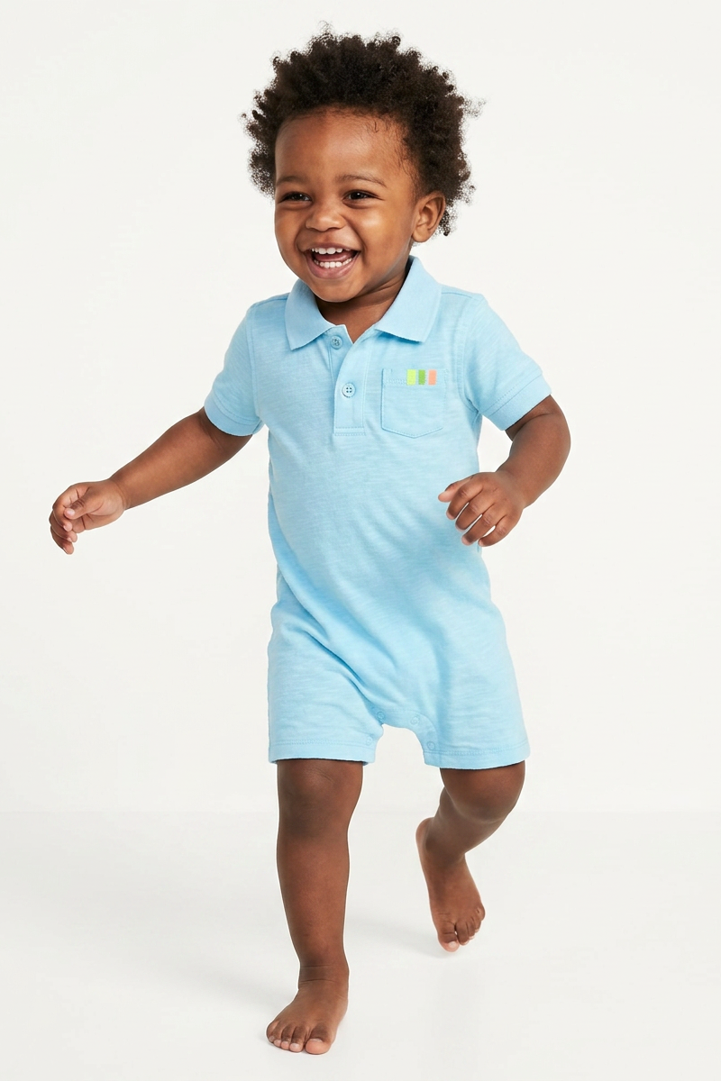 Pocket Polo Romper