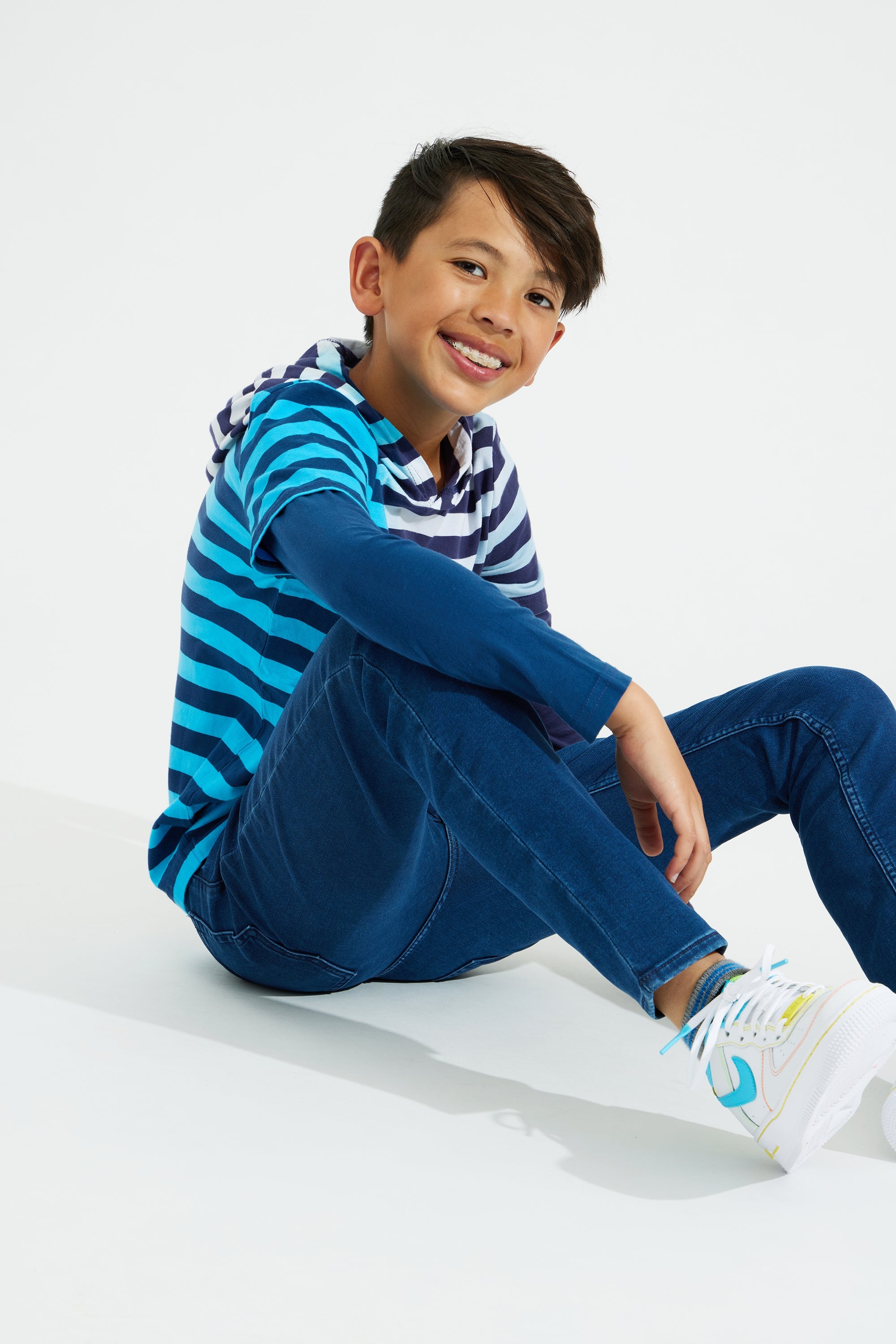 Striped Double Up Hoodie - FINAL SALE