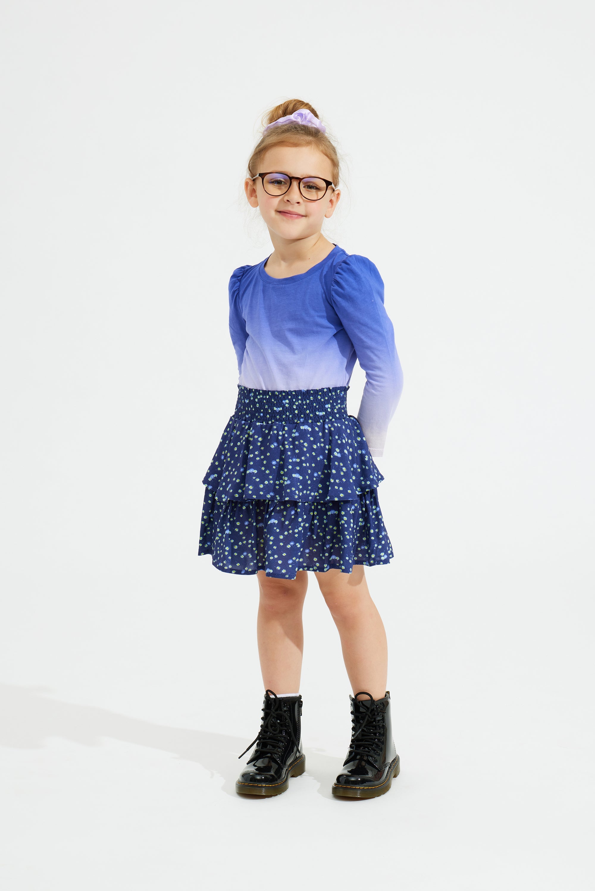Ditsy Tiered Skirt